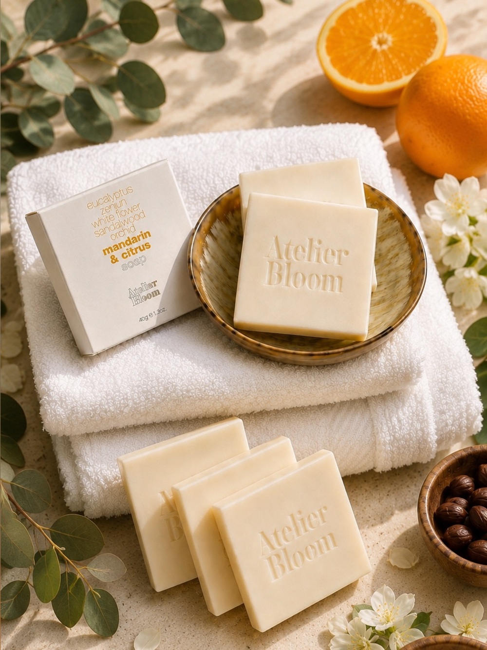 (12 Bars) Atelier Bloom Mandarin & Citrus Bar Soaps 🍊🌿